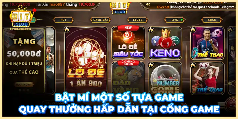 Bật mí một số tựa game quay thưởng hấp dẫn tại cổng game